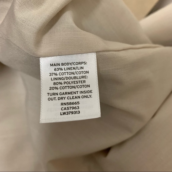 Lewit Tan Linen Blend Ruffle Jacket - Picture 12 of 15